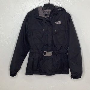 The North Face Belted Hyvent Hoodie Ski Insulated down jacket women Size XS EUC